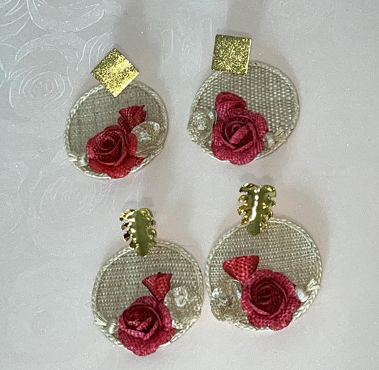 Rose with base Earrings